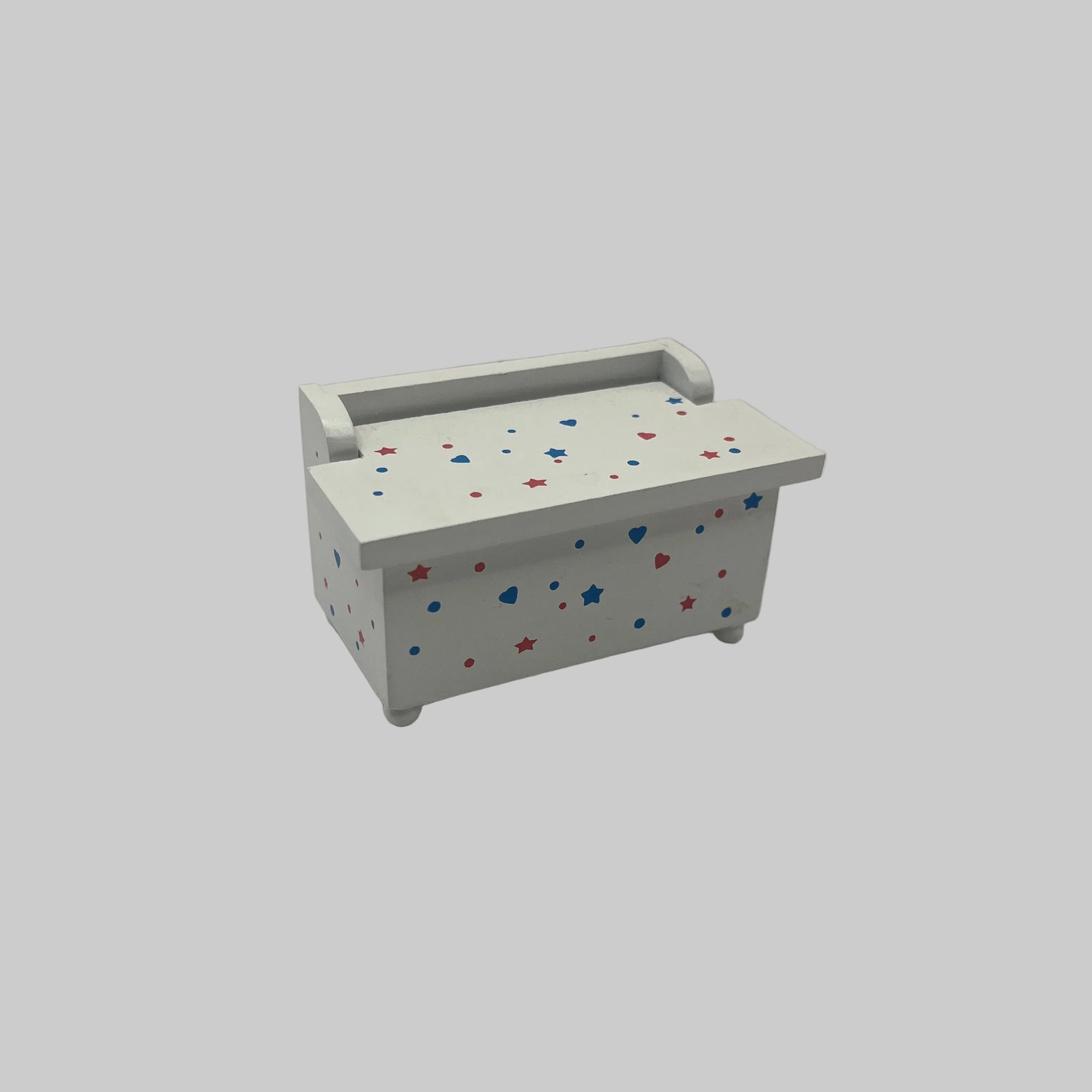 Dolls house decorated toy box