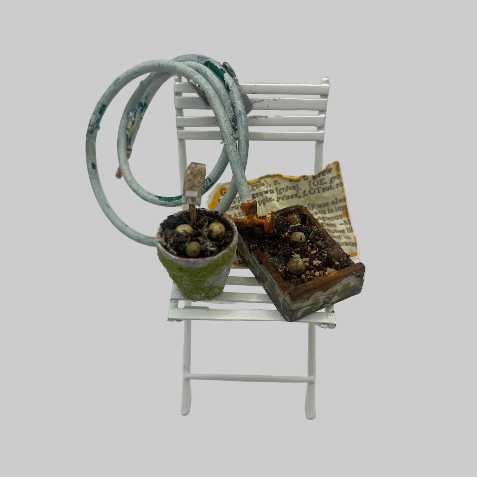 Dolls house gardening chair