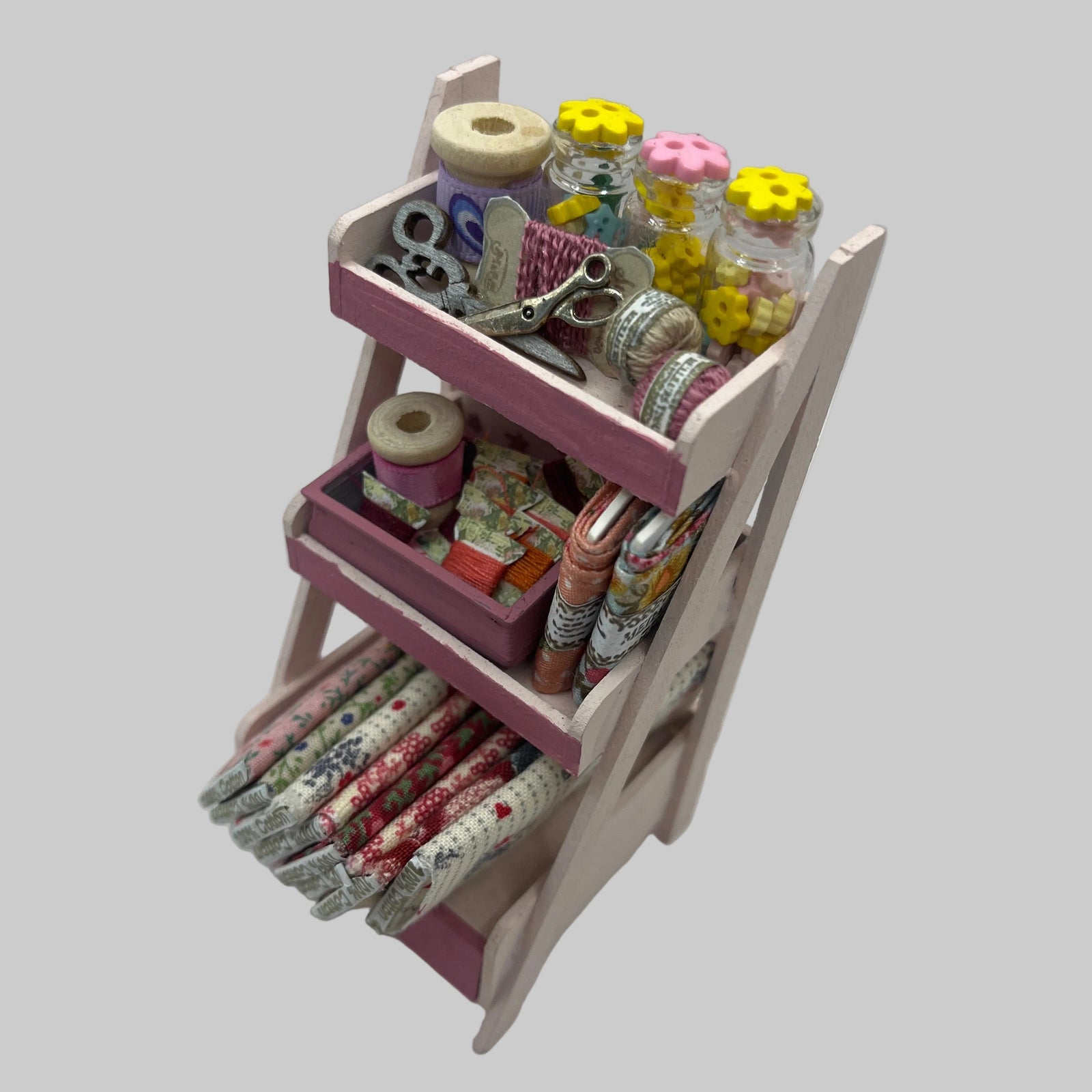 Dolls house haberdashery unit