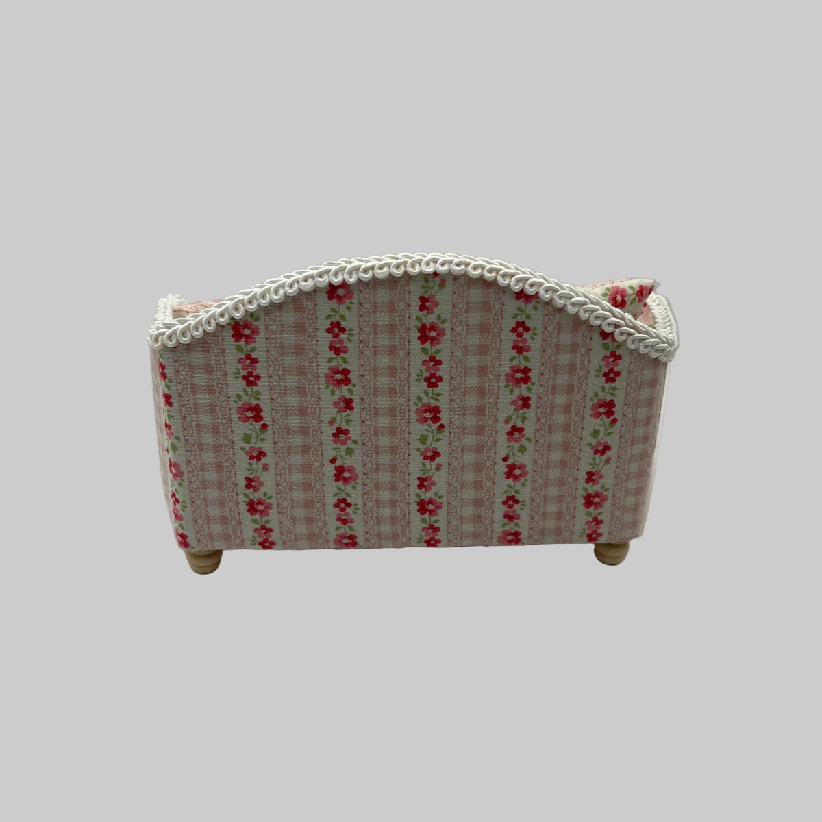 Dolls house handmade floral sofa