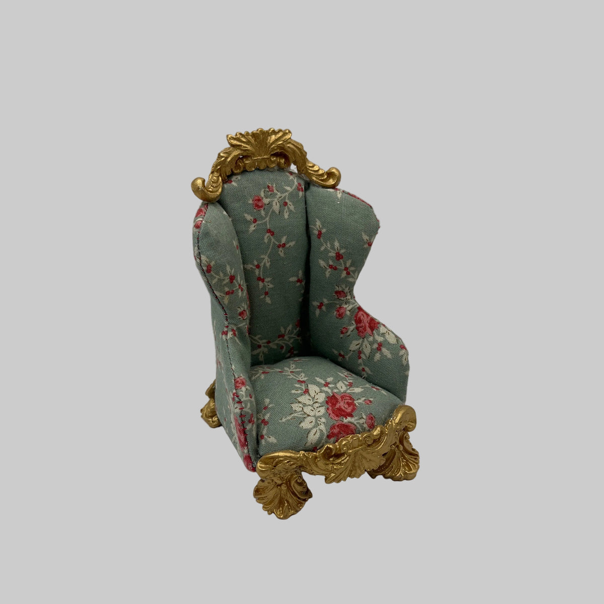 Dolls house handmade throne chair