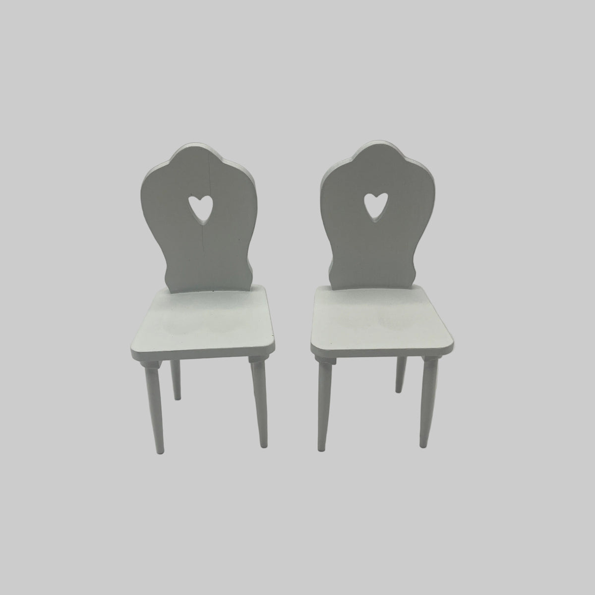 Dolls house heart chairs