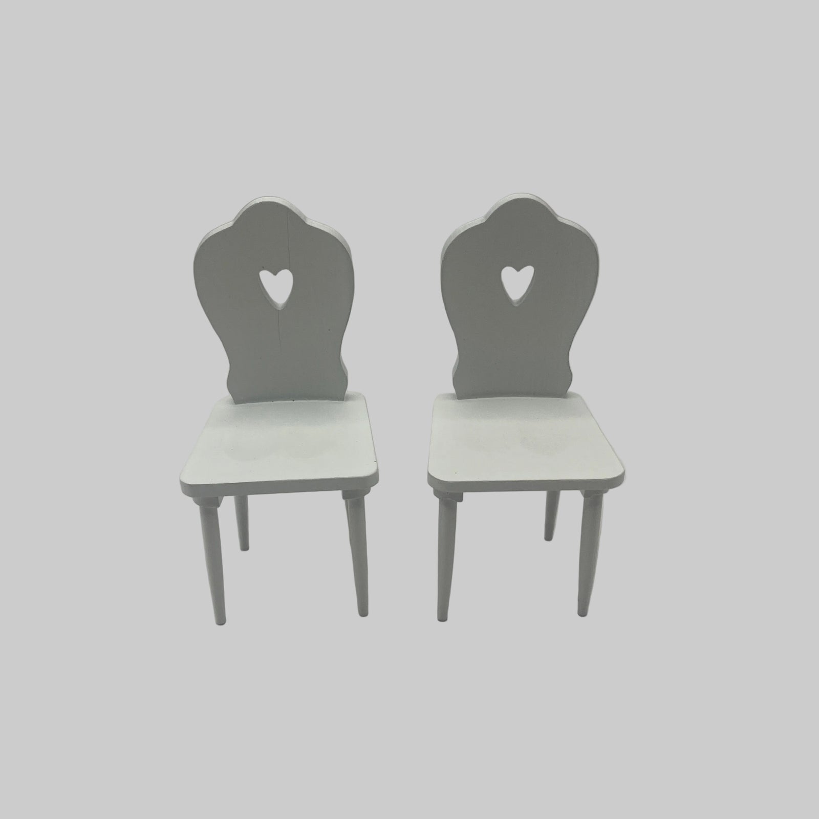 Dolls house heart chairs