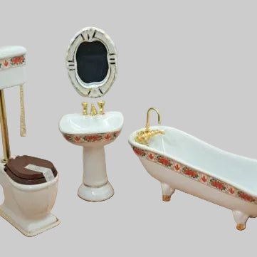 Dolls house high level bathroom suite