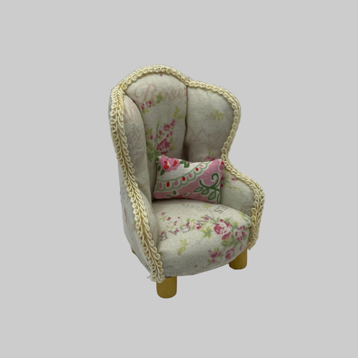 Dolls house ladies handmade armchair