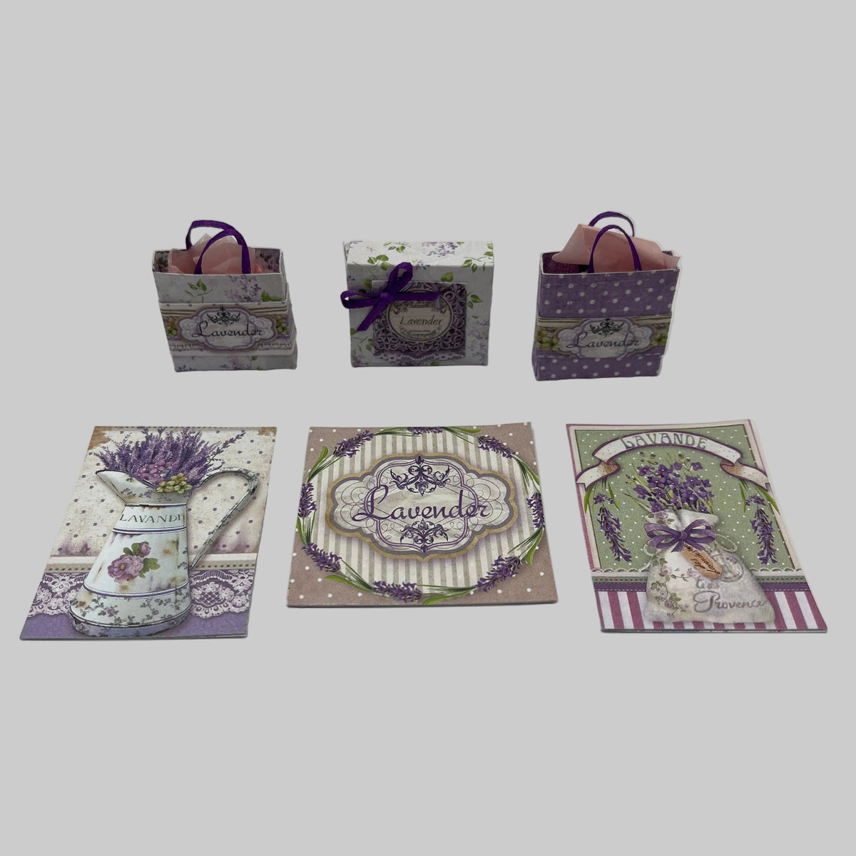 Dolls house lavender themed shop decor