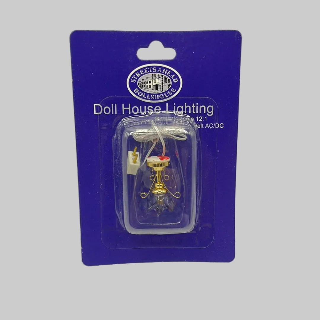 Dolls house Lily ceiling light, blue shade