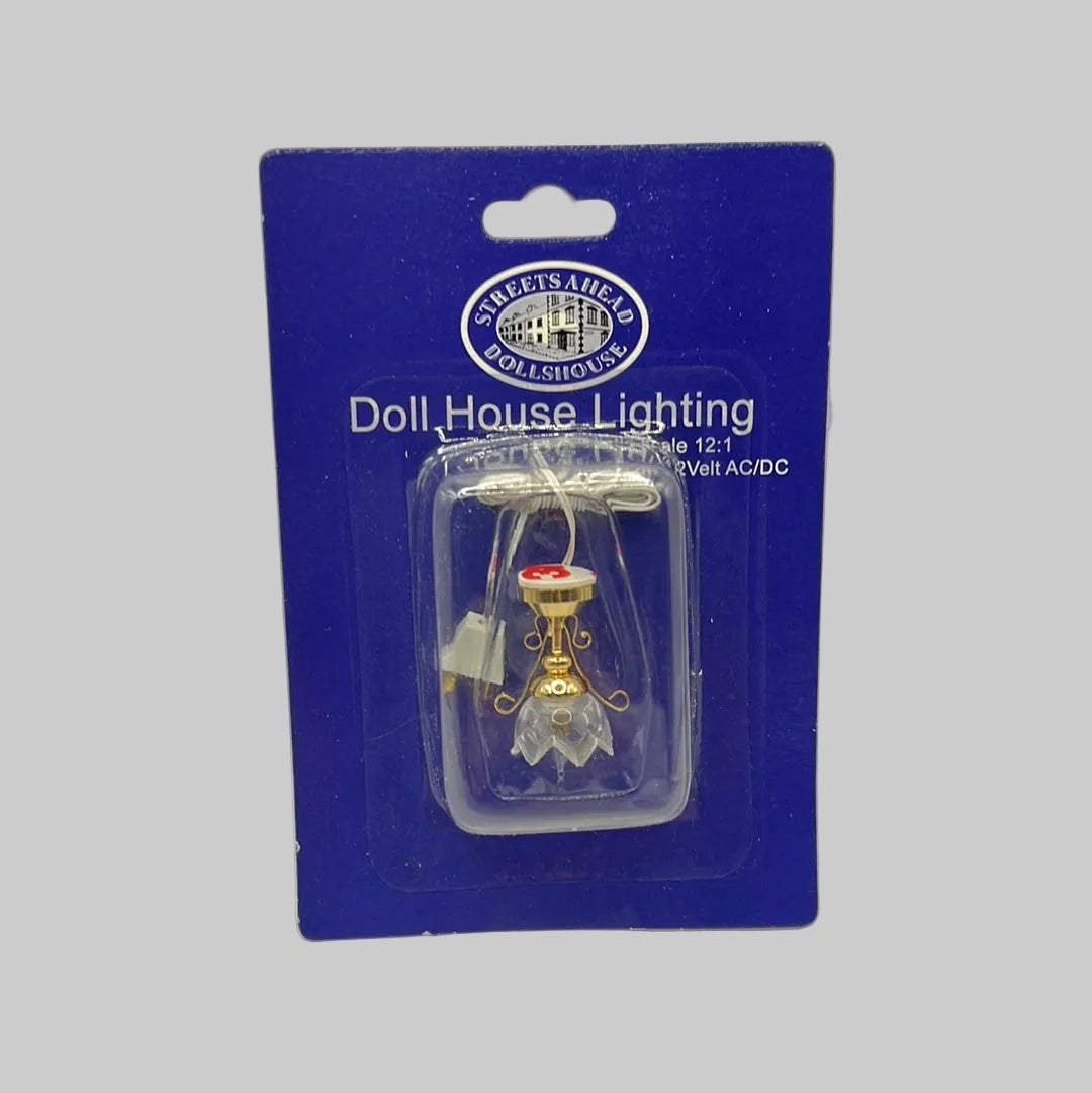Dolls house Lily ceiling light, clear shade