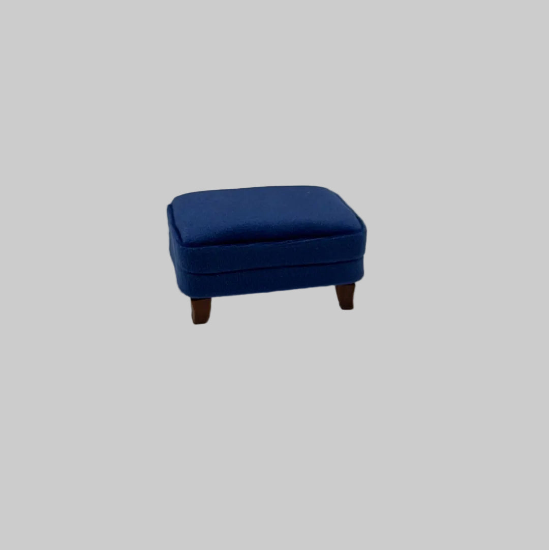 dolls house Modern royal blue footstool