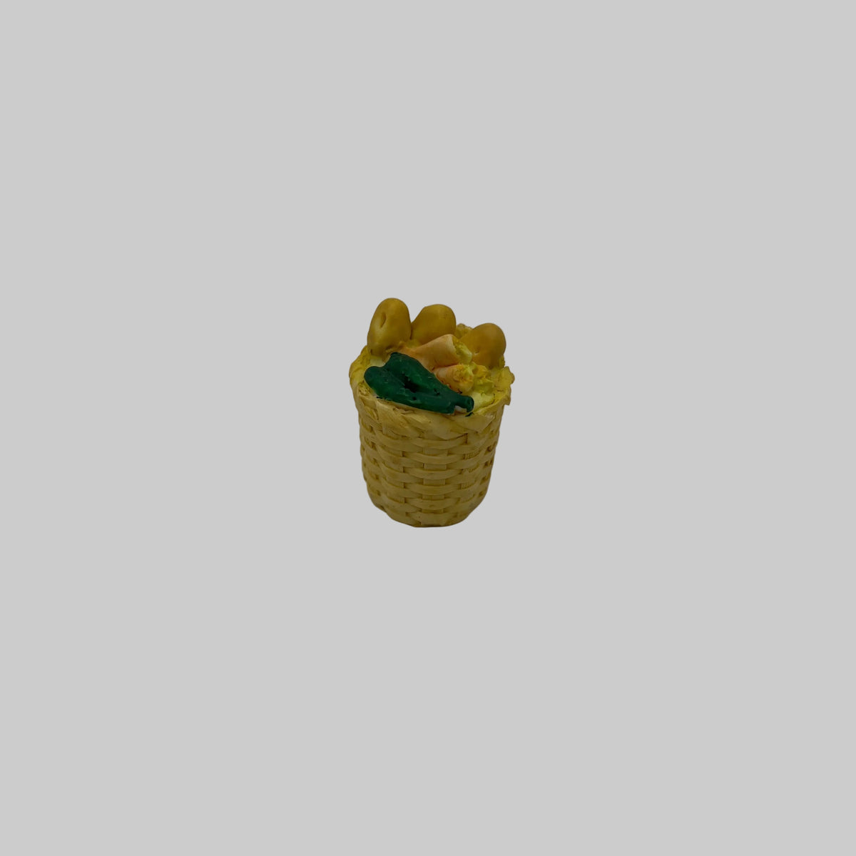 Dolls house Resin basket of vegetables