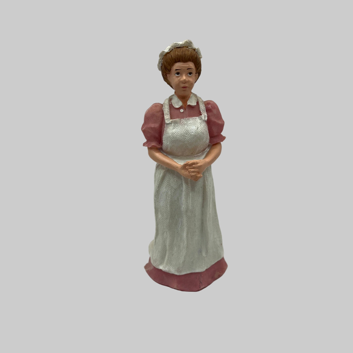 Dolls house Resin cook in pink dress