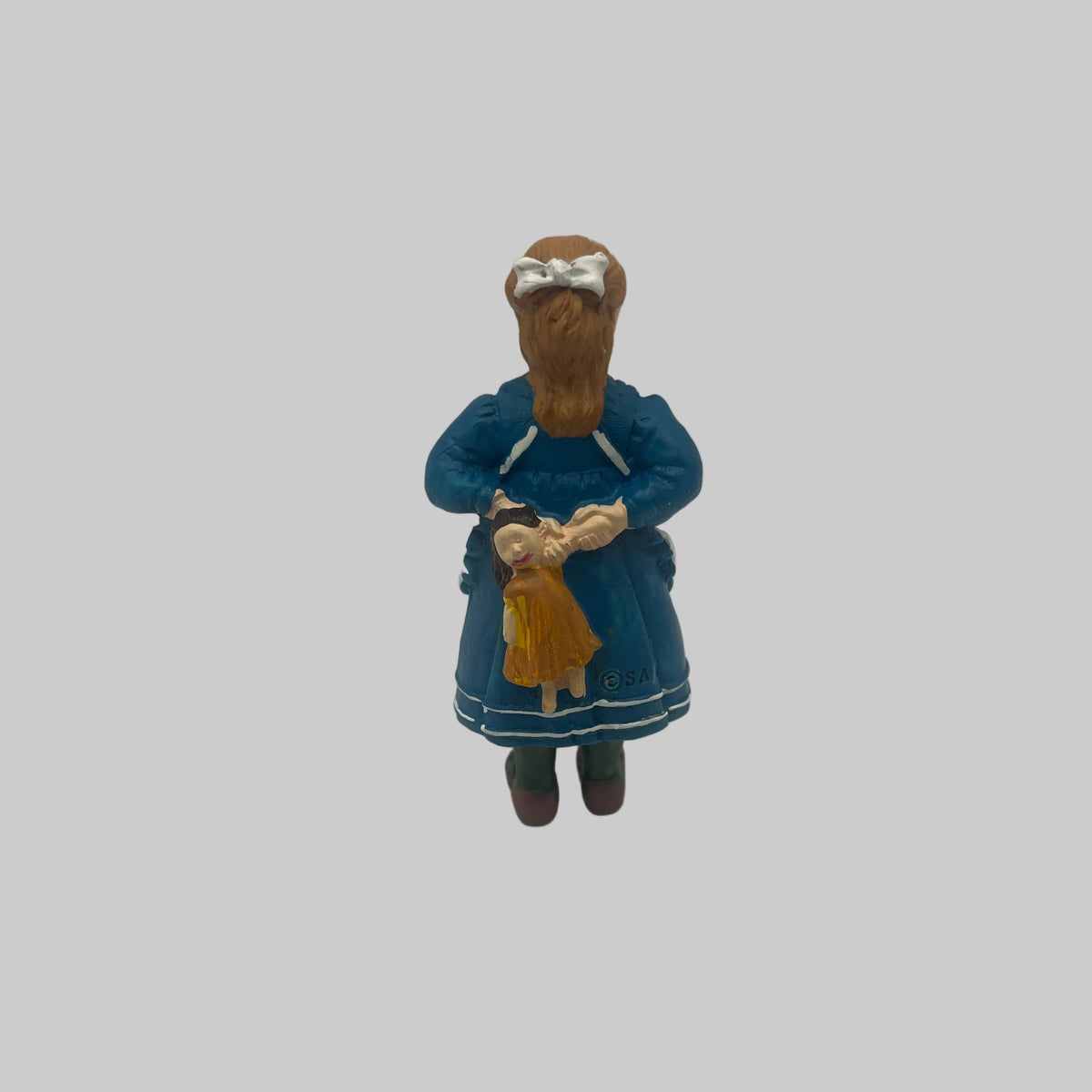 Dolls house resin girl with doll figure