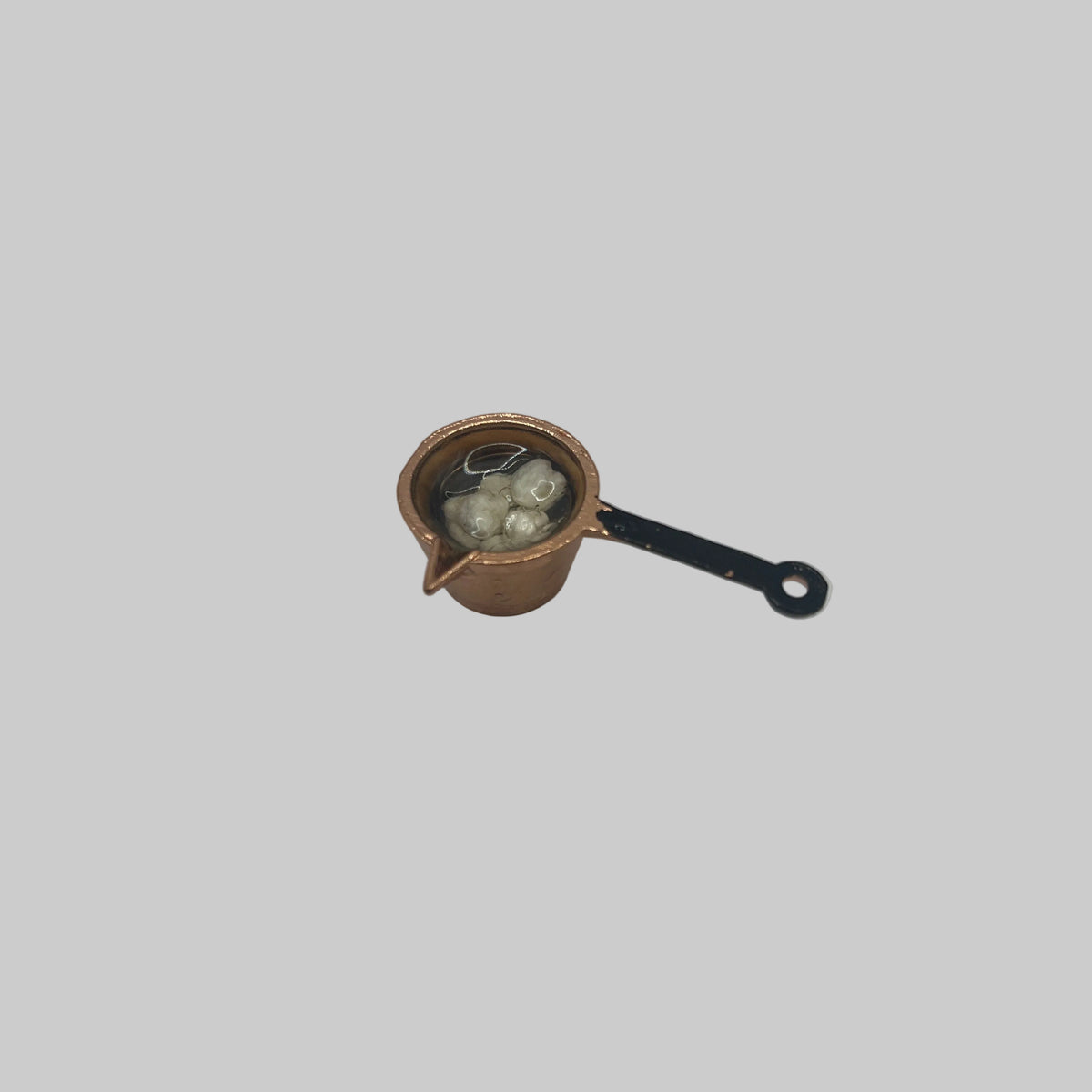 Dolls house saucepan of cauliflower