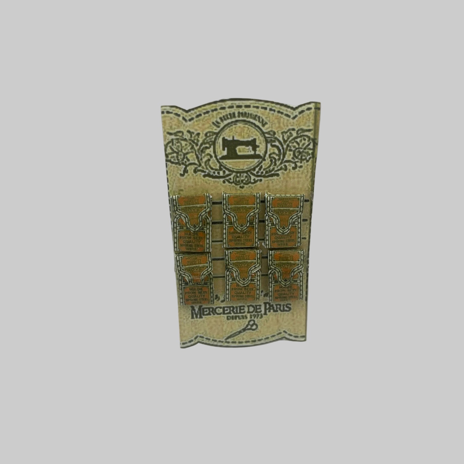 Dolls house scissors shop card