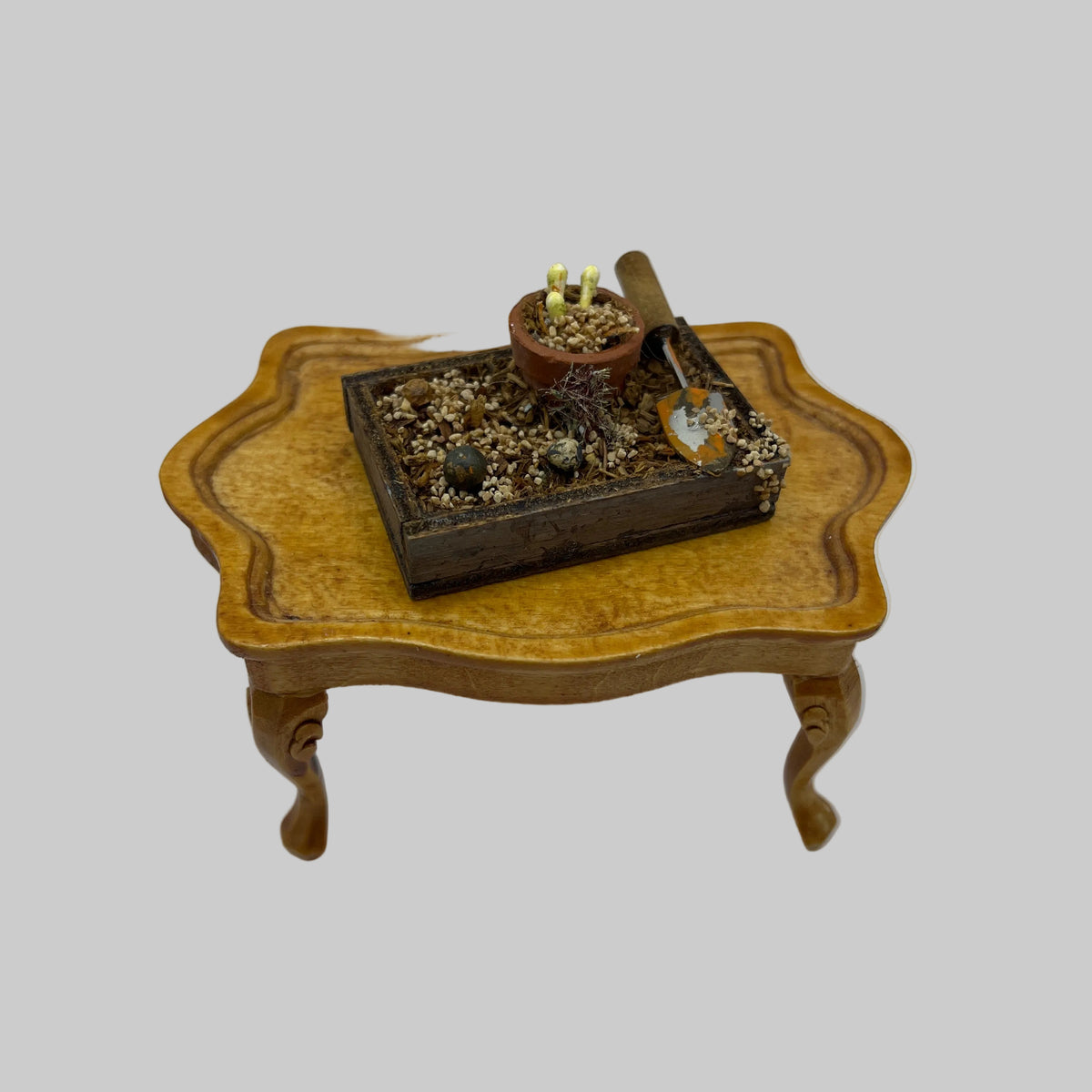 Dolls house seed potting tray