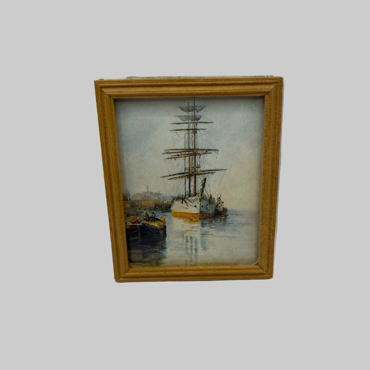 Dolls house ship painting