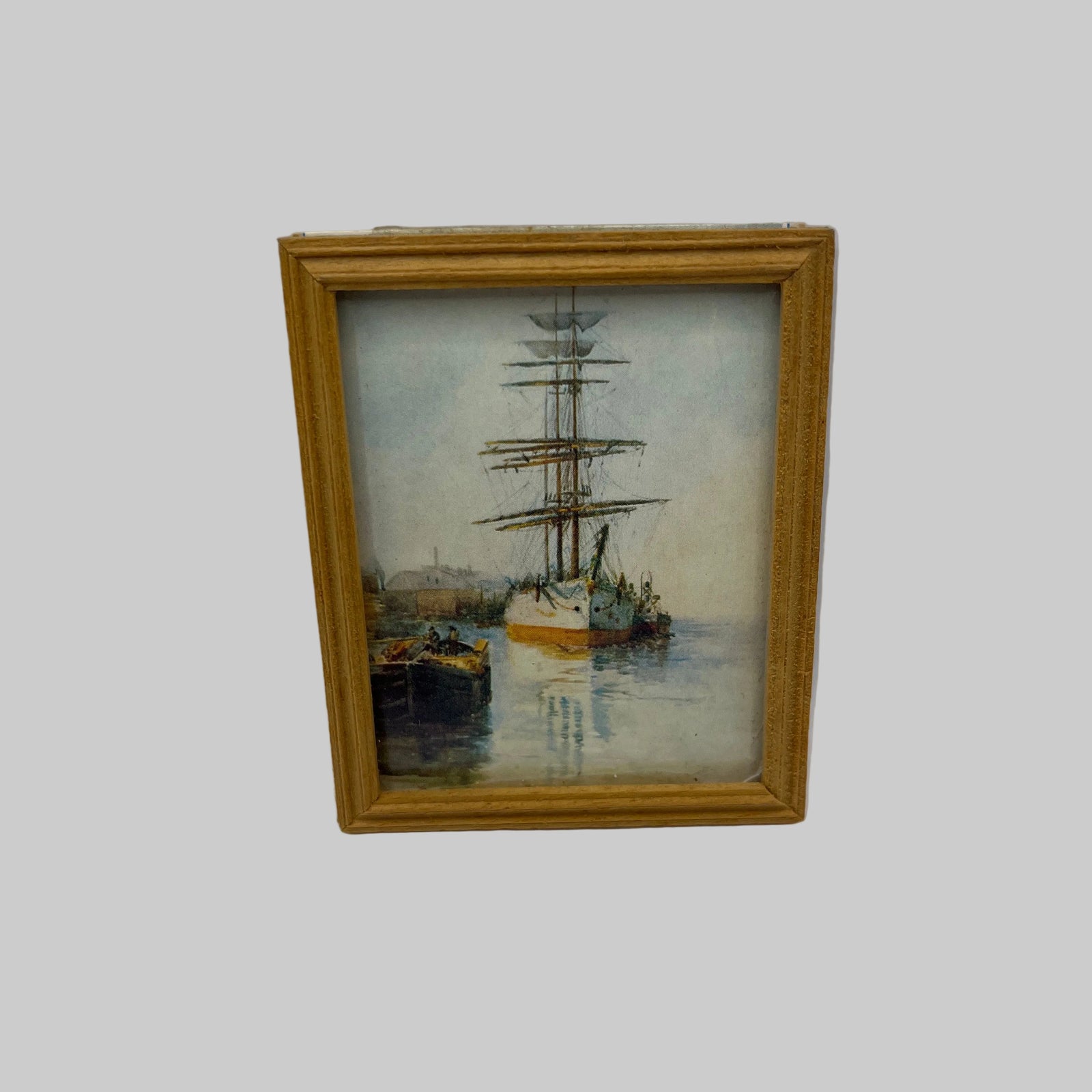 Dolls house ship painting