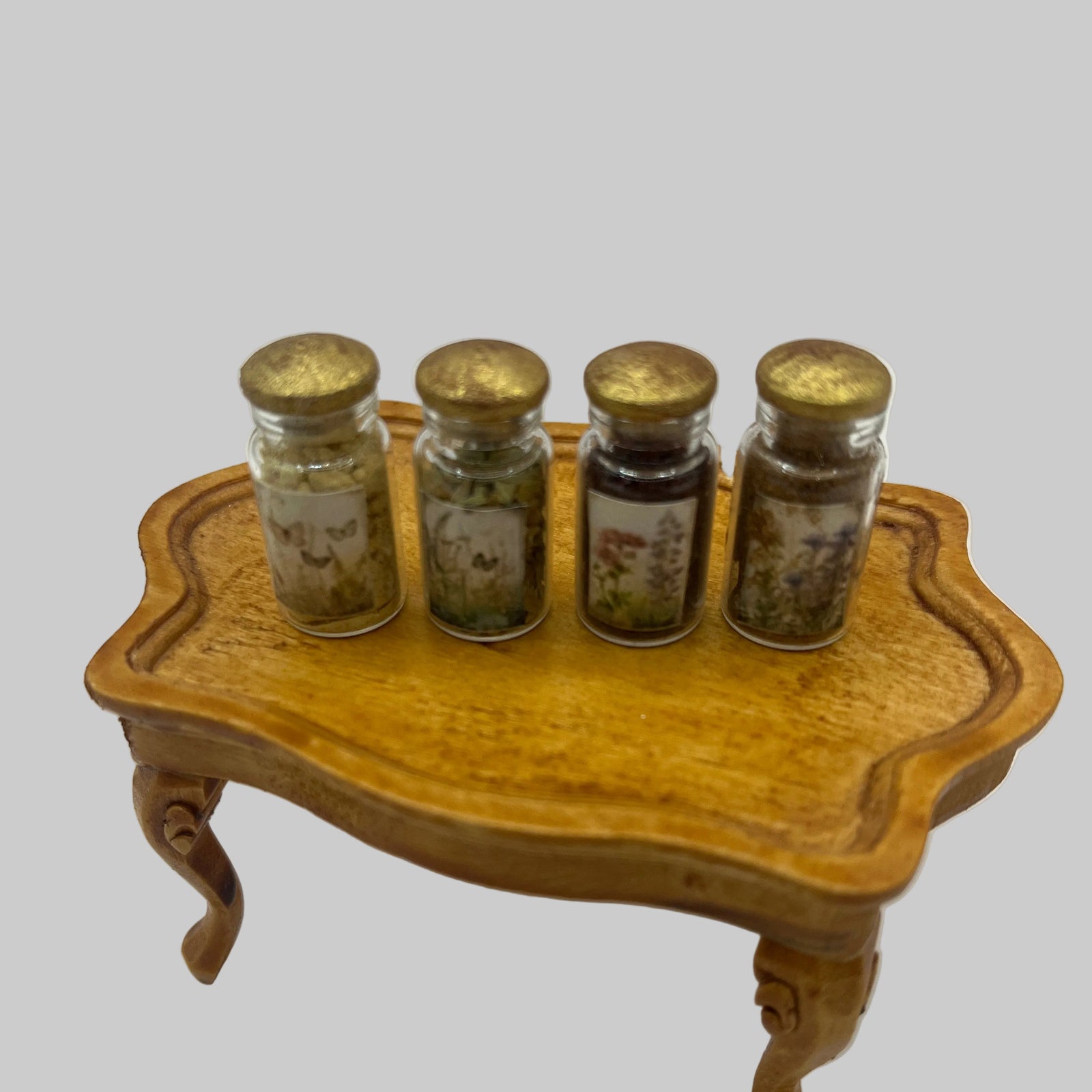 Dolls house spice jars