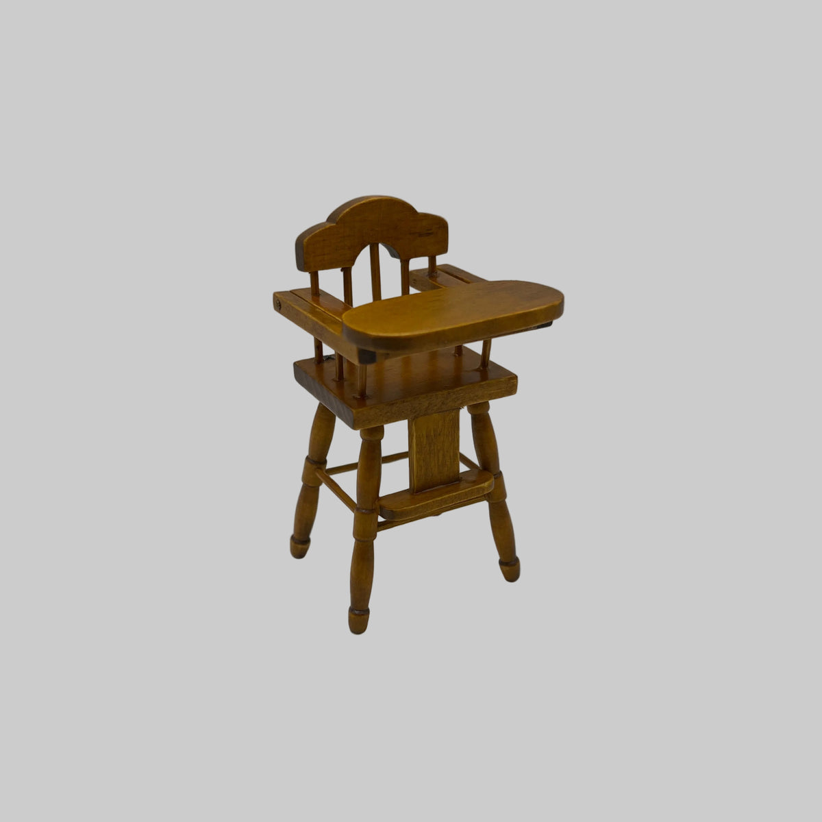 Dolls house teak high chair