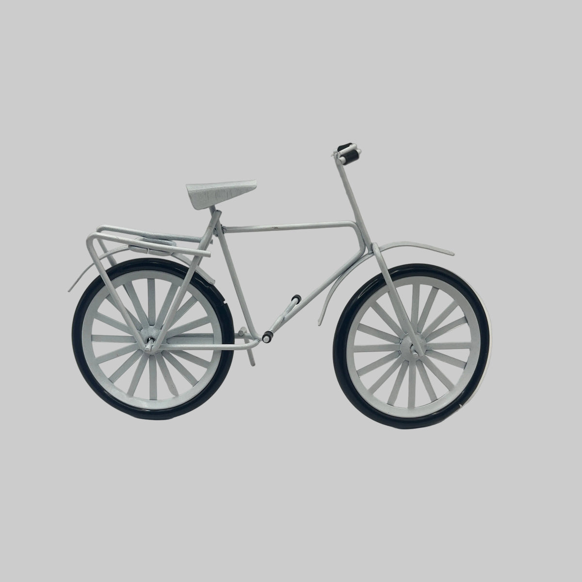 Dolls house white bicycle