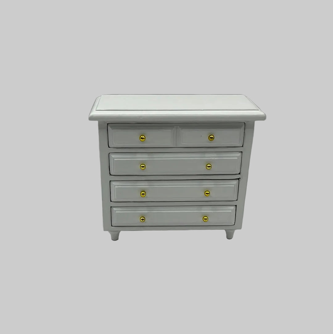 Dolls house white chest of drawers