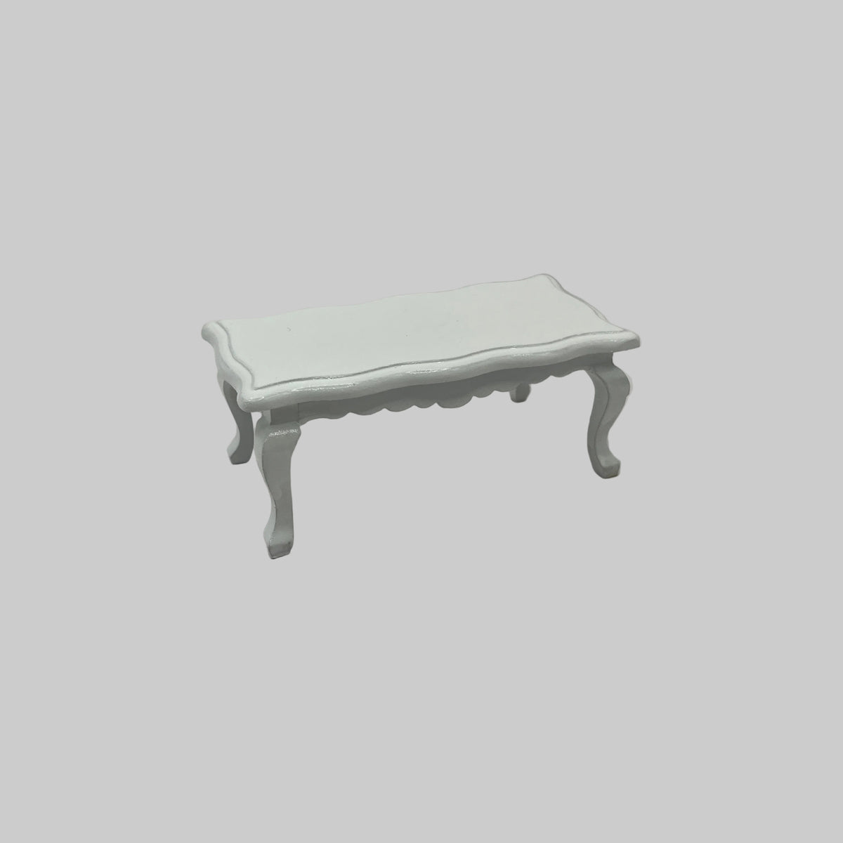 Dolls house white coffee table