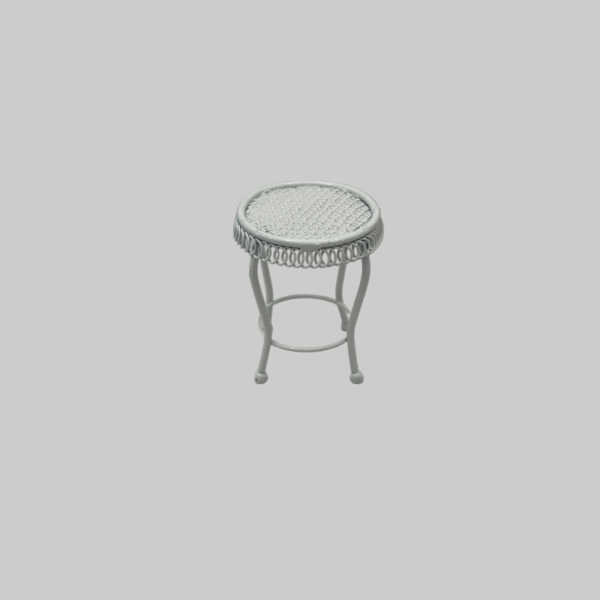 Dolls house White metal drinks table