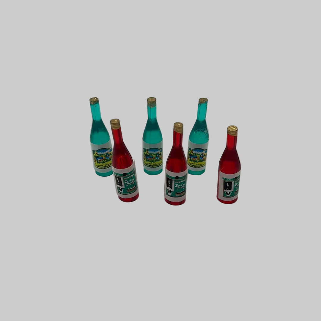 Dolls house wine bottles