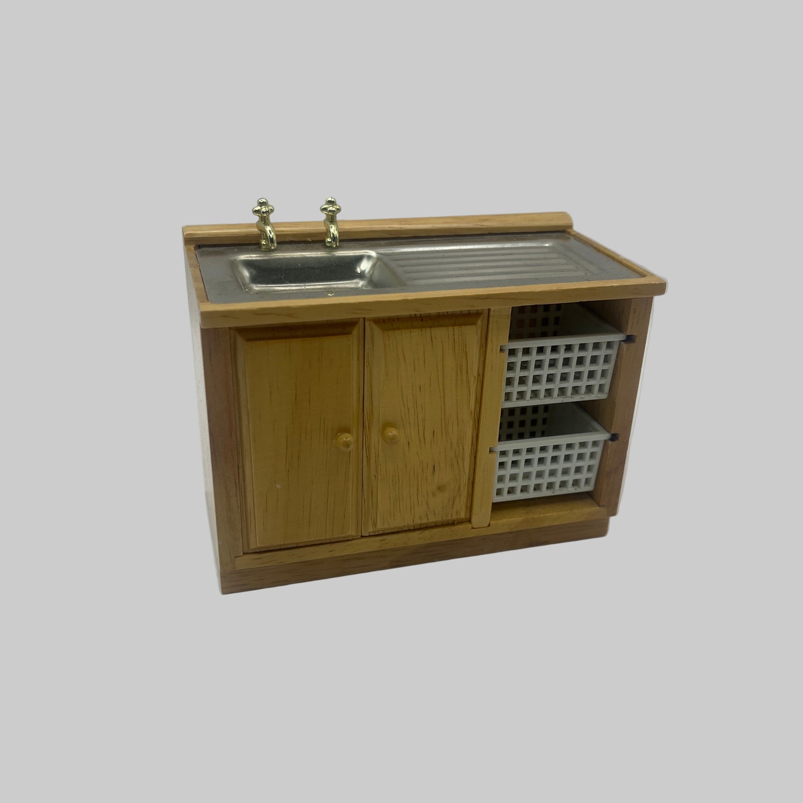 Dolls house pine sink unit