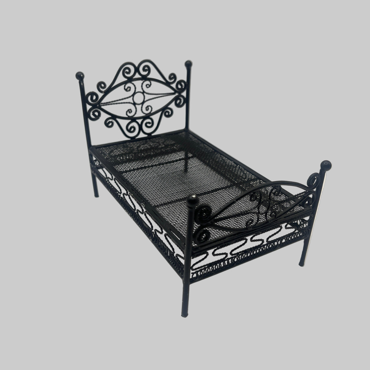 dolls house metal single bed frame