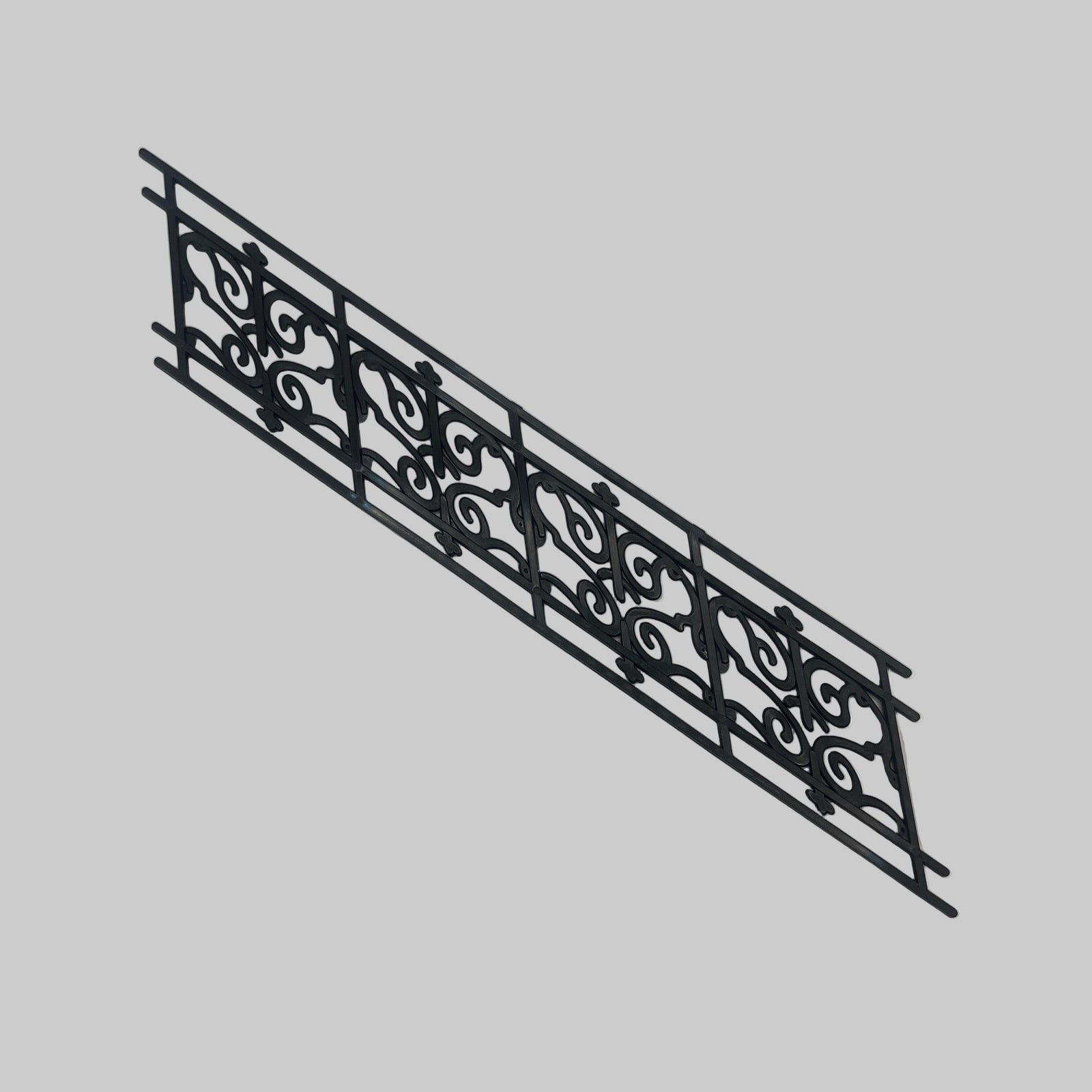 Angled stair plastic railing