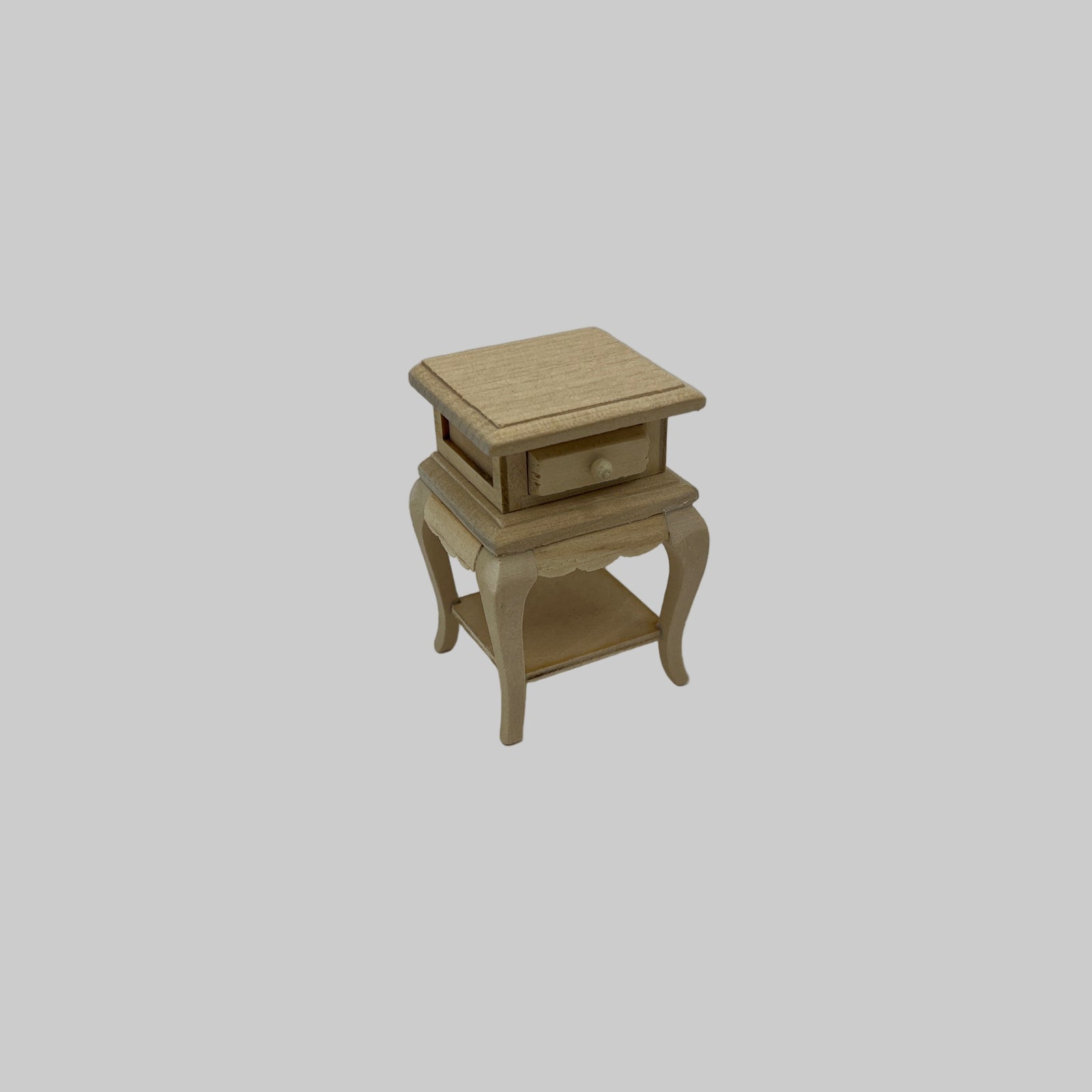 BEF221 - Bare wood French style bedside cabinet