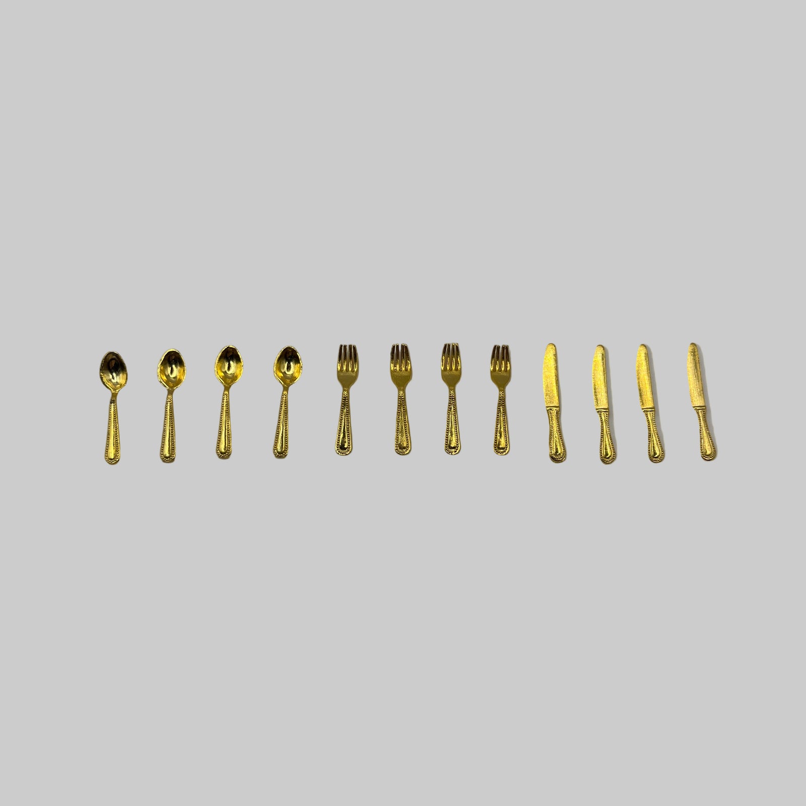 dolls house gold cutlery