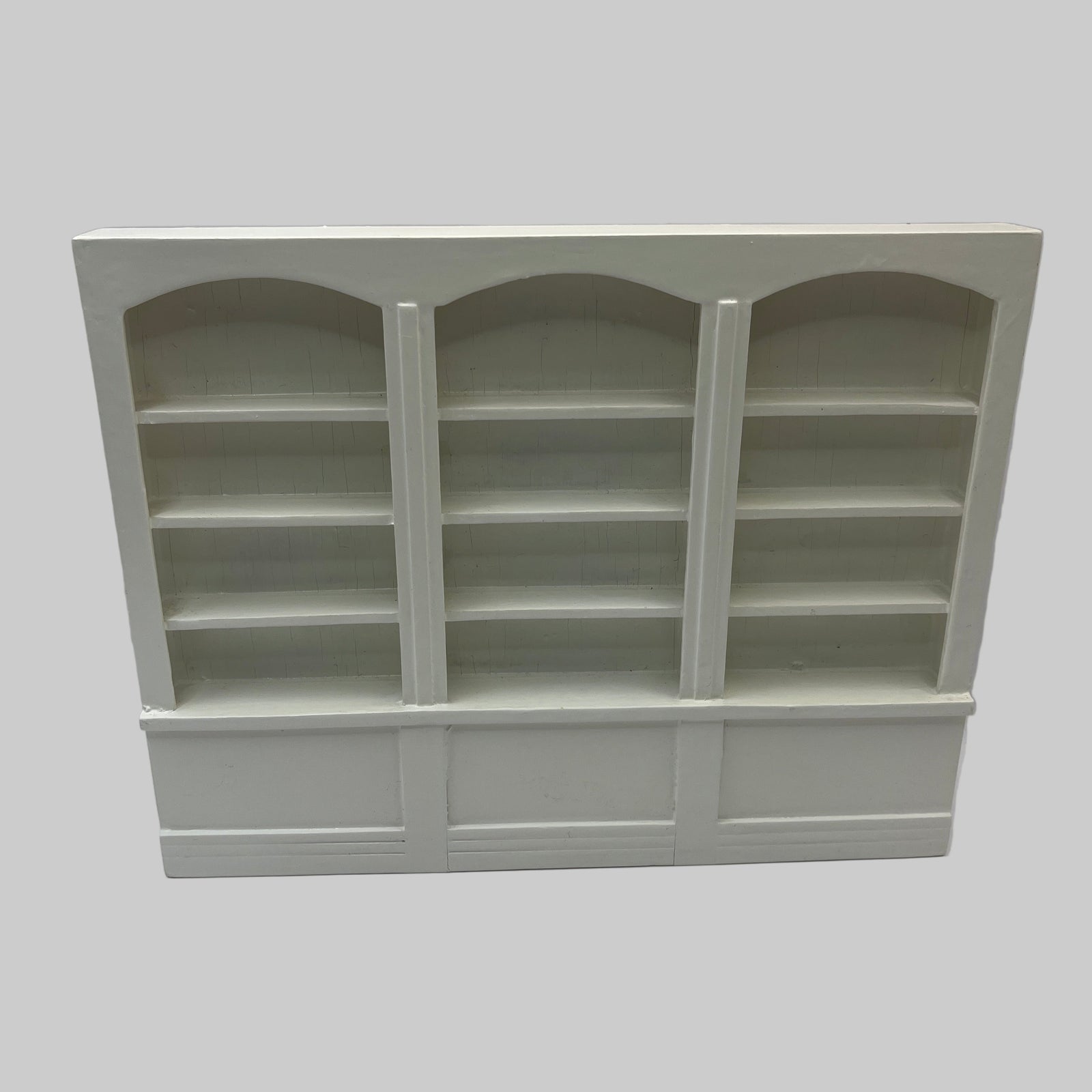 Large white shop shelving unit or bookcase