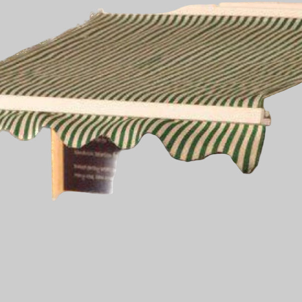 Green striped sun canopy