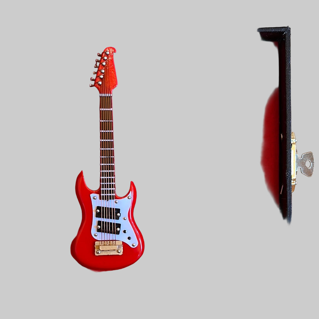 9/155 - Red Washburn electric guitar in case